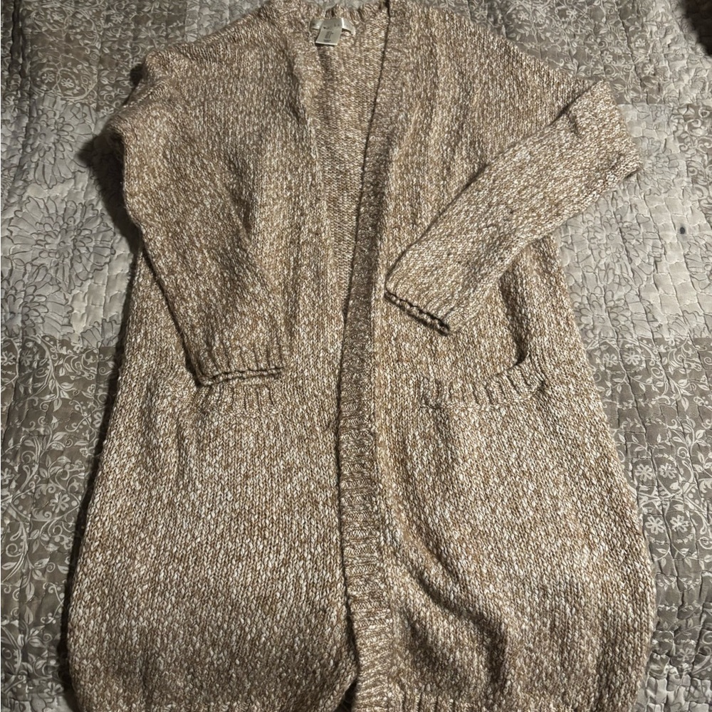 Kaisely Women's Cardigan in Tan and Cream